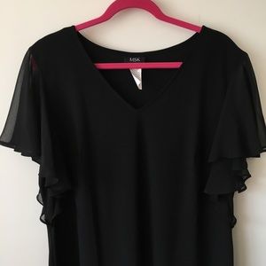 MSK Sheath Chiffon Dress w/ Ruffle Sleeves